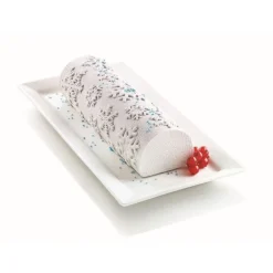 Kit moule bûche Frozen tapis silicone déco 3D - Silikomart