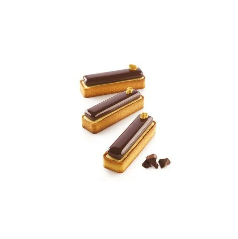 Kit Tarte Ring Rectangle 12x3,5cm x6 - Silikomart Professional
