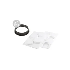 Kit Tarte Ring Round 10cm x4 - Silikomart Professional