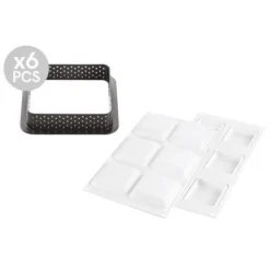 Kit Tarte Ring Square 8cm - Silikomart Professional