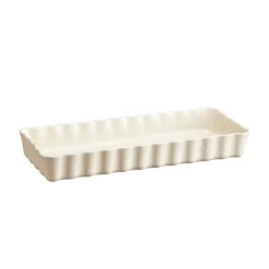 Long plat à Tarte blanc Argile - Emile Henry