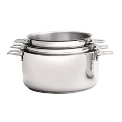 Lot 3 casseroles faitout inox Twisty 16-18-20cm - De Buyer