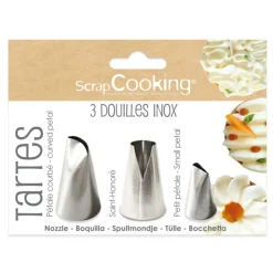 Lot 3 douilles inox Tartes - Scrapcooking