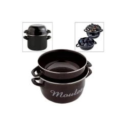 Marmite à moules 18 cm noire - Baumalu