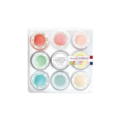 Mini colorants artificiels en poudre "Pastel" x9 - ScrapCooking