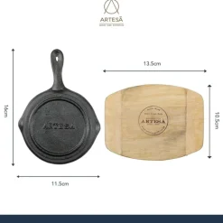 Mini-poêle en fonte avec planche - Artesa