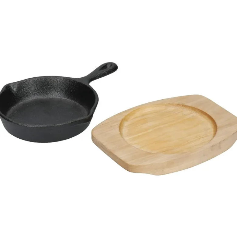 Mini-poêle en fonte 11cm avec planche - Artesa