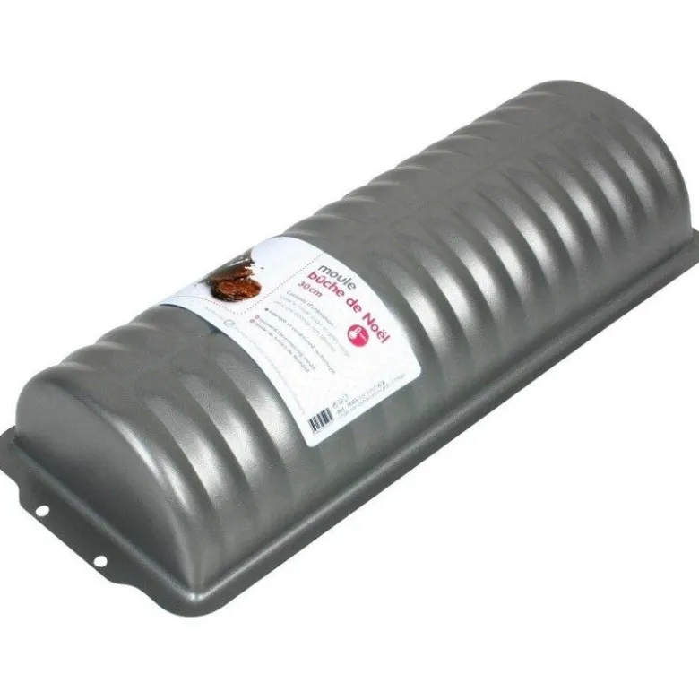 Moule bûche cannelé anti-adhésif 30cm - Chevalier