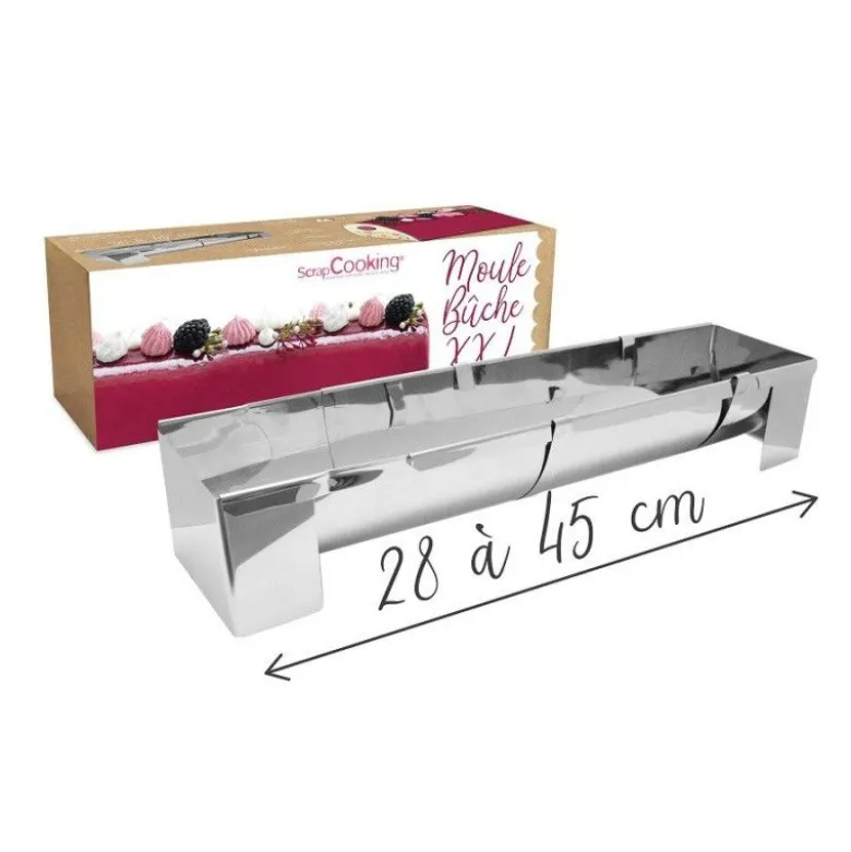 Moule à bûche inox XXL 10 à 15 personnes - ScrapCooking