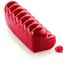 Moule à bûche silicone coeur 3D - Silikomart