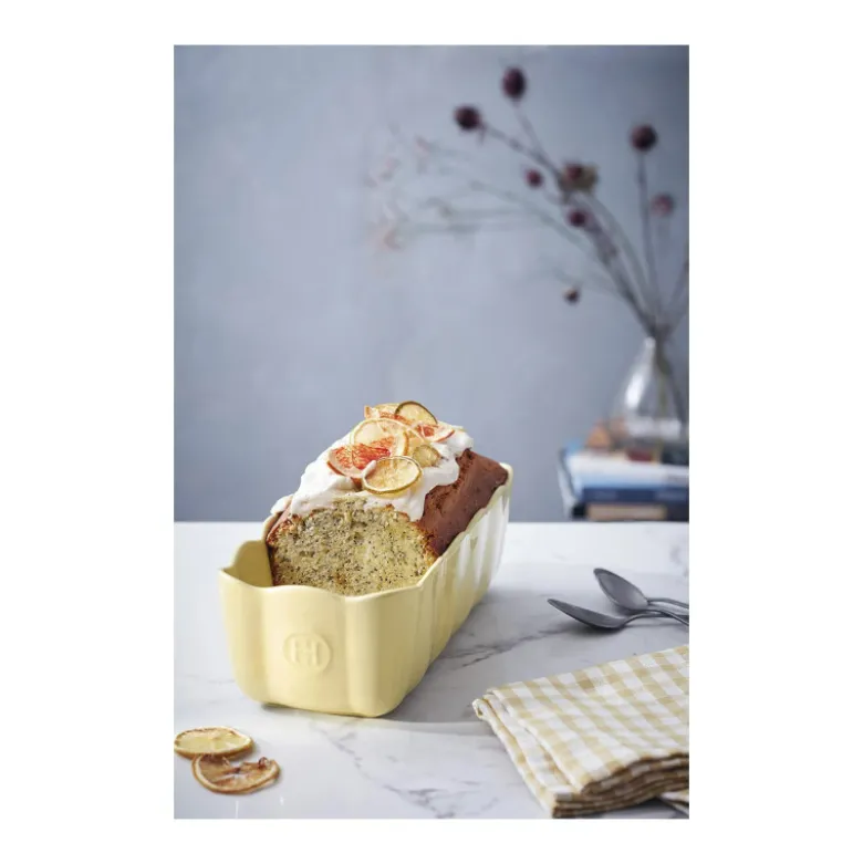 Moule à Cake Rectangulaire en Céramique Jaune Vanille 29 x 13,5 cm Madeleine - Emile Henry