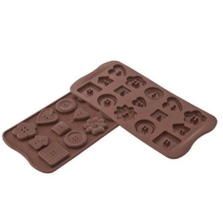 Moule chocolat Bouton silicone - Silikomart