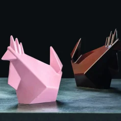 Moule chocolat Poule Origami x2 - Pavoni
