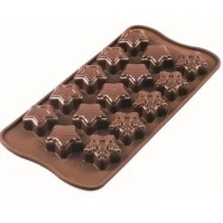 Moule chocolat silicone Winter Stars - Silikomart