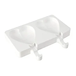 Moule à Glace Silicone 2 Mini Cœur avec bâtonnets - Silikomart