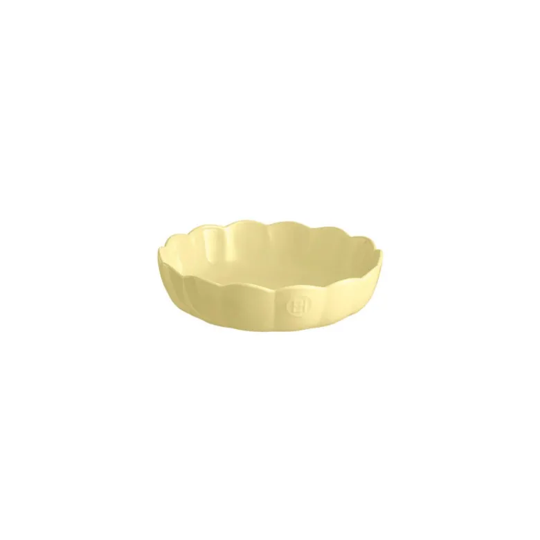 Moule à Gâteau Rond en Céramique Jaune Vanille Ø 27 cm Madeleine - Emile Henry