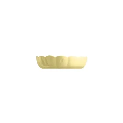 Moule à Gâteau Rond en Céramique Jaune Vanille Ø 27 cm Madeleine - Emile Henry