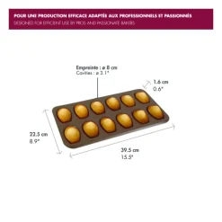 Moule à Madeleines 8 cm x12 Anti-Adhésif - Gobel