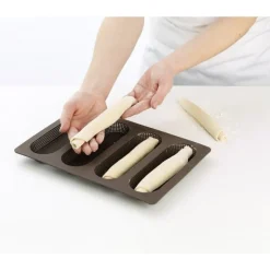 Moule mini baguette silicone perforé x4 - Lékué