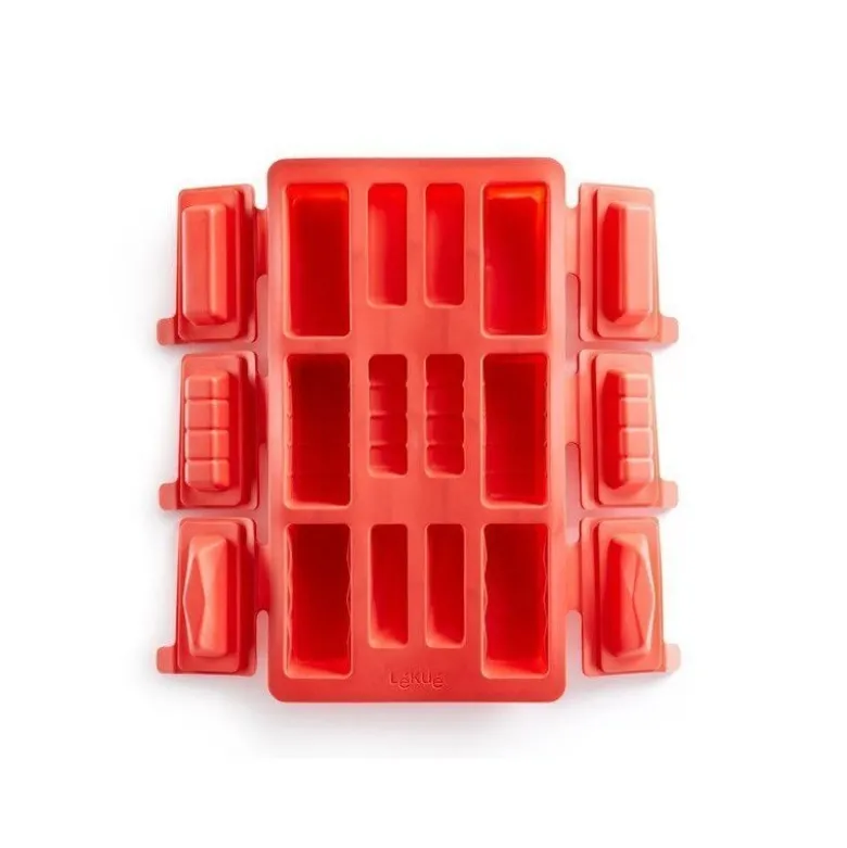 Moule mini bûche carrée avec insert silicone x6 - Lékué