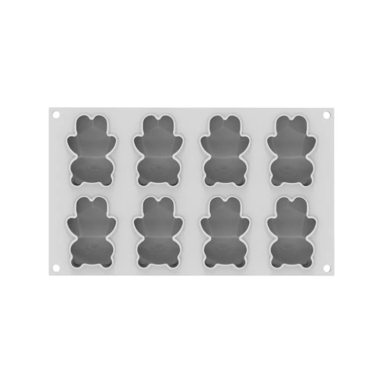 Moule oursons Teddy Bear 68ml x8 silicone - Silikomart Professional