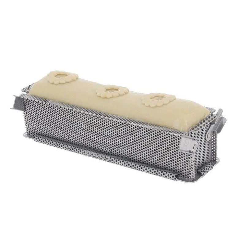 Moule pâté croûte inox pliant perforé Geo Forme 35cm - de Buyer