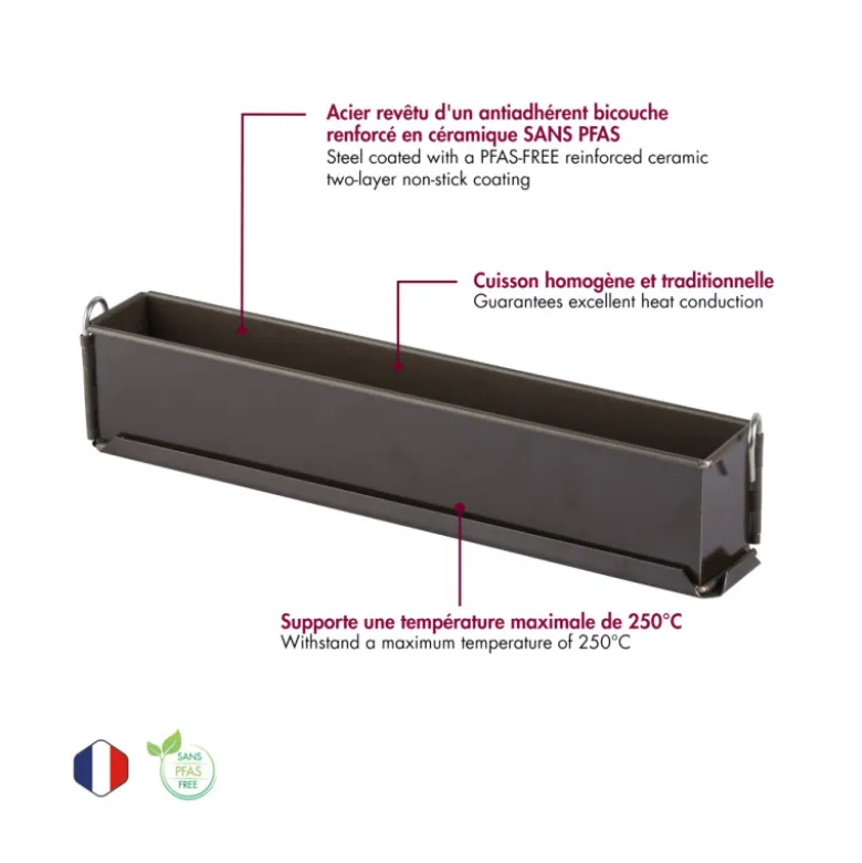 Moule à pâté en croûte 4x30 cm – Gobel