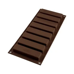 Moule silicone barre choco Snack x8 - Silikomart