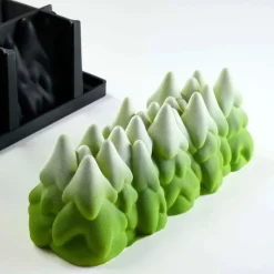 Moule Silicone Bûche Sapin Enneigé 25 x 9 cm x H 9,5 cm - Pavoni