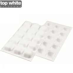 Moule silicone carrées bombés x15 - Silikomart