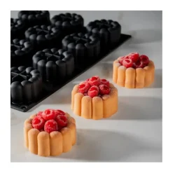 Moule Silicone Charlotte Charme Ø 7,8 x H 3,8 cm (x12) - Pavoni