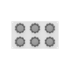 Moule Silicone Charlotte Ø 7 x H 3,2 cm (x6) - Silikomart