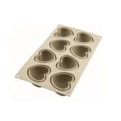 Moule silicone coeurs cuoricino x8 - Silikomart