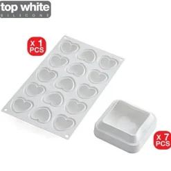 Moule silicone coussin Coeur Ti Voglio Bene x15 - Silikomart
