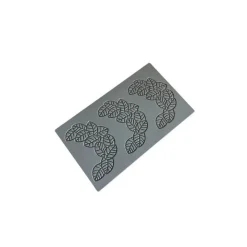 Moule Silicone Décor Feuilles 14,1 x 10 x H 0,2 cm (x3) - Pavoni