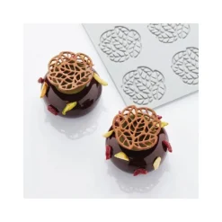 Moule Silicone Décor Feuilles Ø 5 x H 0,2 cm (x15) - Pavoni