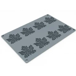 Moule Silicone Gourmand Feuille d'Erable 6,6 x 6,2 x H 0,2 cm (x8) - Pavoni