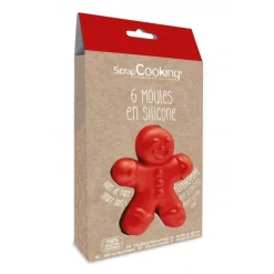 Moule silicone individuel Gingerman x6 - ScrapCooking