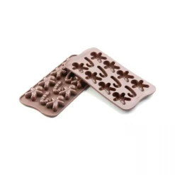 Moule Silicone Mr Ginger 2,8 x H 3 cm Easy Choc (x15) - Silikomart