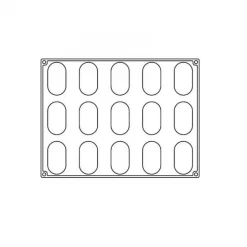Moule silicone ovale Delish x15 - Pavoni