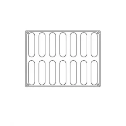 Moule Silicone Pastel 12,5 x 2,8 cm x H 2,8 cm (x14) - Pavoni