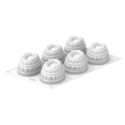 Moule Silicone 6 Pleincœur Ovale 12,4 x 8,4 x H 4,3 cm - Silikomart