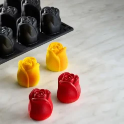 Moule Silicone Rose Romance Ø 4 x H 4,5 cm (x15) - Pavoni