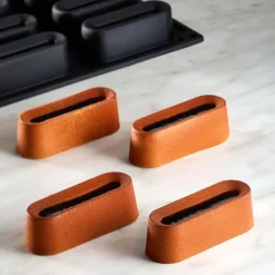 Moule Silicone Savarin Oblong 8 x H 2,5 cm (x12) - Pavoni