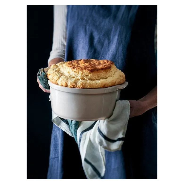 Moule à soufflé céramique écru Appolia 22cm - Peugeot