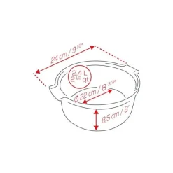 Moule à soufflé céramique rouge Appolia 24cm - Peugeot