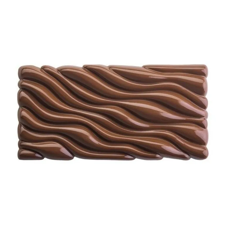 Moule Tablette Chocolat Fluid Vallée 15,4 x 7,7 x H 1,1 cm (x3) - Pavoni