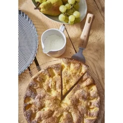 Moule à tarte cannelé inox fond amovible + feuille cuisson - De Buyer