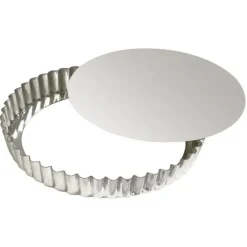 Moule à tarte en fer blanc avec fond amovible 24 cm – Gobel