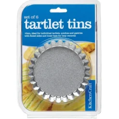 Moule tartelette acier 10cm fond amovible x6 - Kitchen Craft